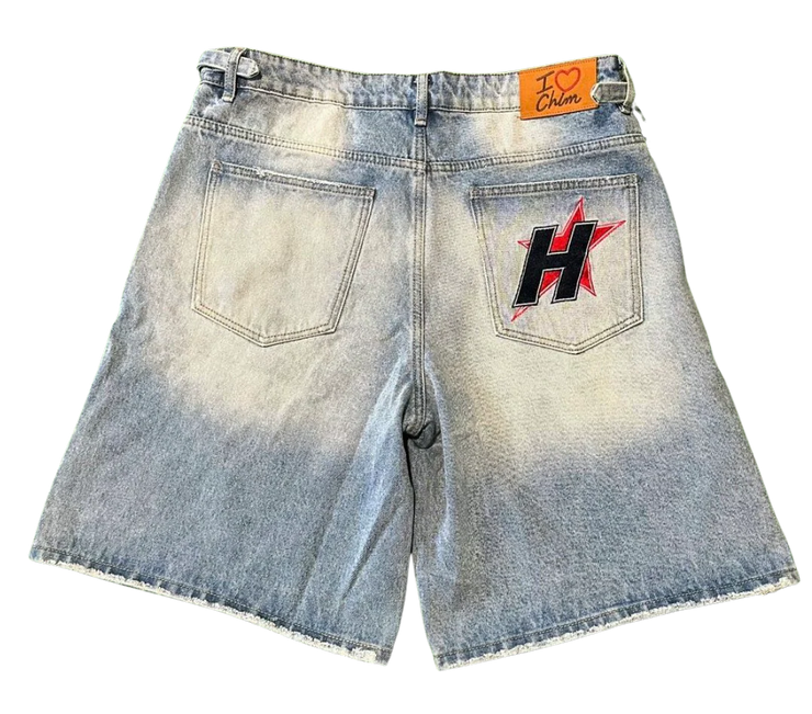 HAPPY MEMORIES DON'T DIE HMDD 'H-STAR CRYSTAL' JORTS