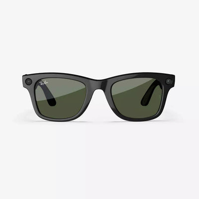 RAY-BAN | META WAYFARER "Shiny Black Polar G15 Green" SIZE 50