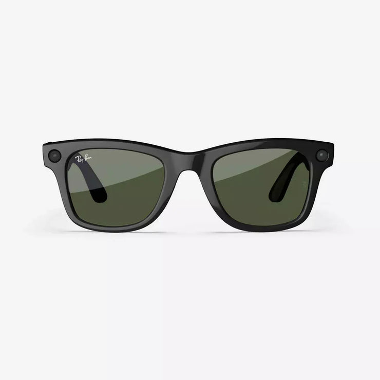 RAY-BAN | META WAYFARER "Shiny Black Polar G15 Green" SIZE 50