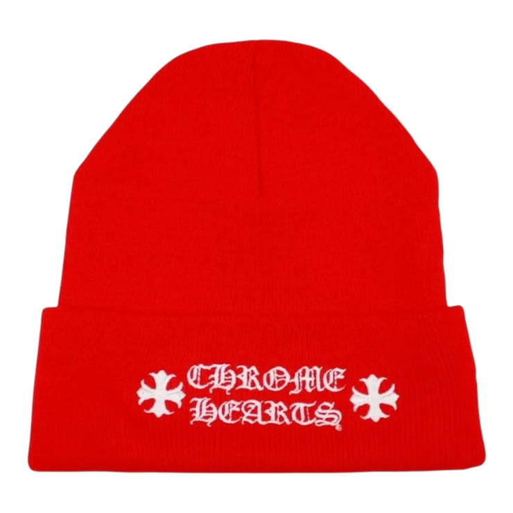Chrome Hearts Logo Beanie Red