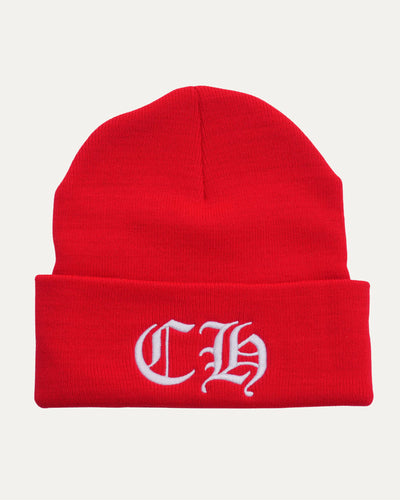 Chrome Hearts Logo Beanie Red