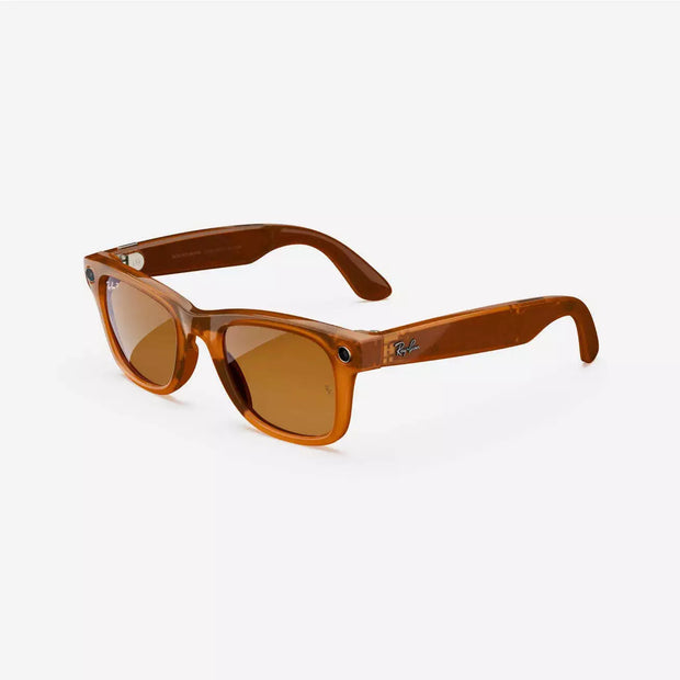 RAY-BAN | META WAYFARER "Shiny Caramel Polar Brown" SIZE 53 (BRAND NEW OPENED BOX FOR PICTURE)