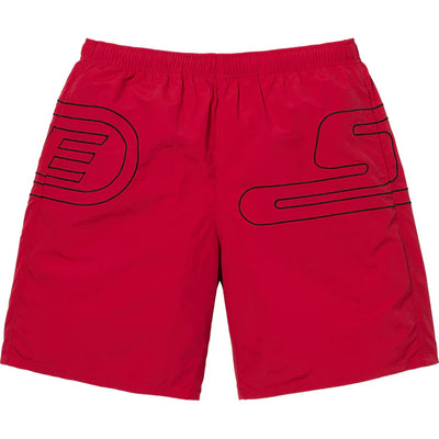 Supreme Big Logo Nylon Short "Red"