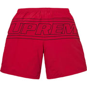 Supreme Big Logo Nylon Short "Red"