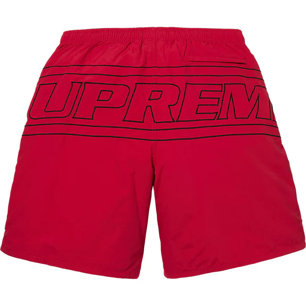 Supreme Big Logo Nylon Short "Red"