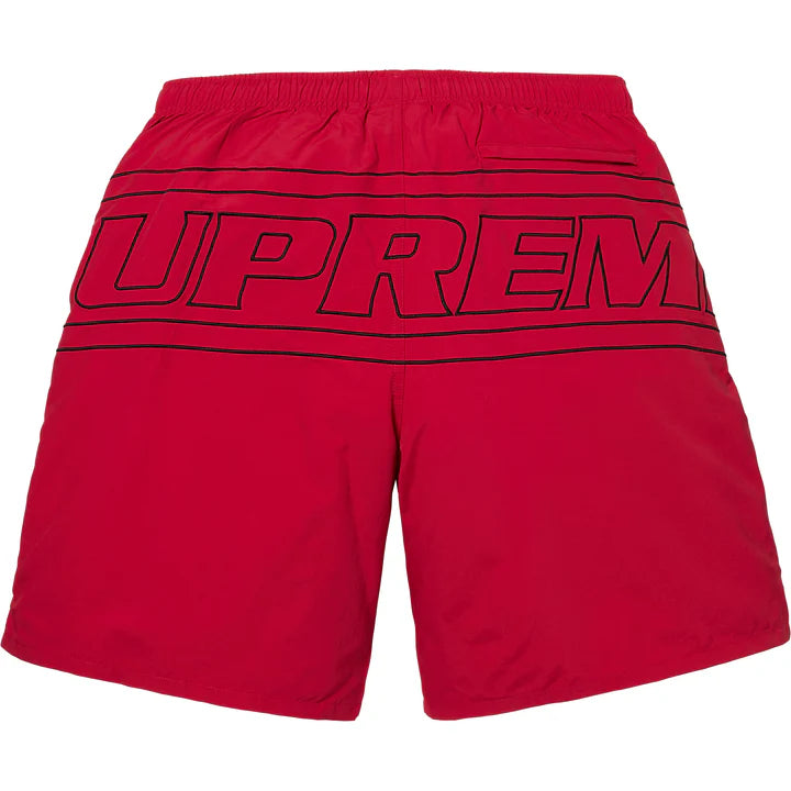 Supreme Big Logo Nylon Short "Red"