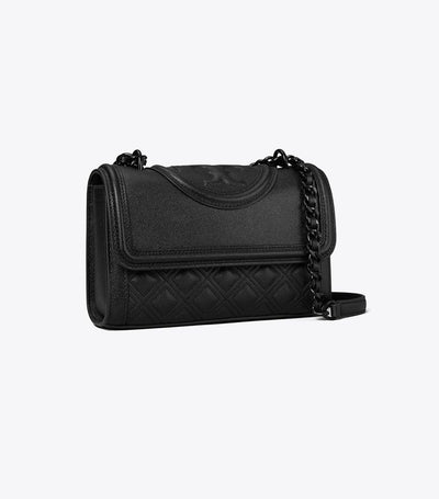 Tory Burch Small Fleming Polished-Grain Convertible Shoulder Bag