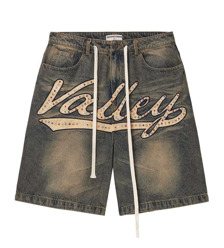 Vale Forever Skittles Jorts "Blue/Cream"